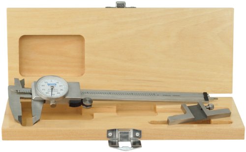 Free Shipping 🛒 Fowler Stainless Steel Shockproof Dial Caliper & Depth Attachment, 52-008-700 , 6 Maximum Measuring, 0.001 Graduation Interval, 0.001 Accuracy, Face Color White