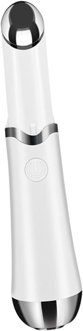 Electric Eye Massager Anti-Aging Wrinkle Reduction Eye Care Tool with Ergonomic Design for Skincare Absorption Compact Lightweight White Device