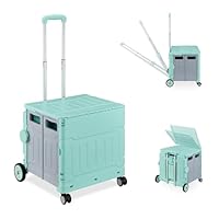 Packaway 50L XL boodschappentrolley blauw met deksel – stevig