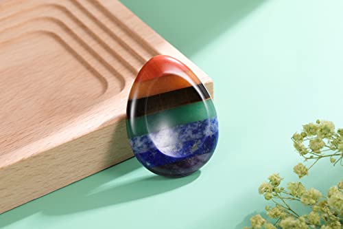 Crystaltears Chakra Worry Stone For Anxiety Healing Crystal Thumb Worry Stones Pocket Palm Stones Stress Relief Reiki Healing Meditation #TOP2