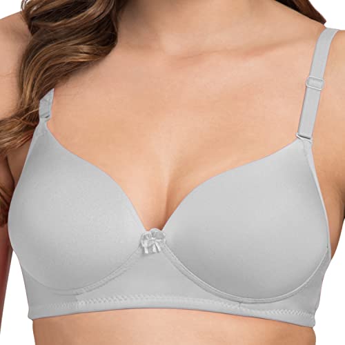 Image of Tweens - Heavily Padded Semi Push-Up Bra - Polyamide Fabric - 3 /4th Coverage, Wireless, Multiway Straps, Seamless - Everyday T-Shirt Bra