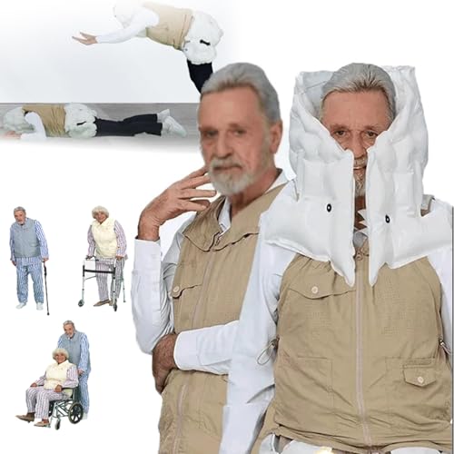 Ropa AnticaíDa Inteligente, ActivacióN En 0,01 Segundos, Resistente Al Agua Y A Las Manchas, Control Remoto Mediante AplicacióN, Protege La Cabeza, La Espalda, La Cintura,Khaki-M