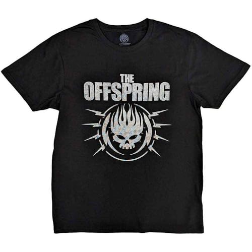 The Offspring T Shirt Bolt Band Logo Nouveau Officiel Unisex Noir Size S