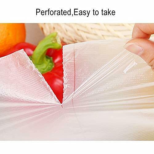 Immuson Food Storage Bags, 12 X 20 Plastic Produce Bag On A Roll, 2 Rolls Fruits, Vegetable, Bread, Food Storage Clear Bags, 350 Bags Per Roll, 700 Bags #TOP2