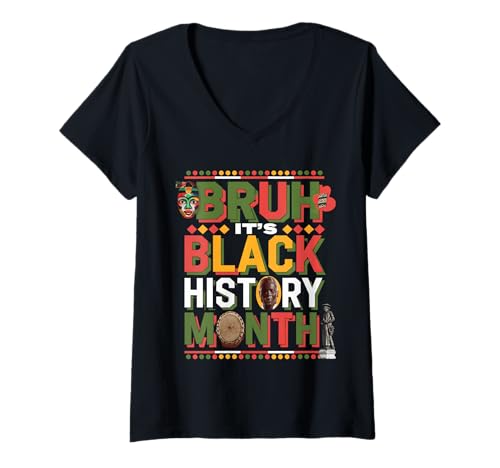 Womens Juneteenth Party Favor Pan African Decor Afro American Flag V-Neck T-Shirt