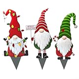 Dekorative Gartenzwerge aus Metall, dekorative Gartenzwerge, lustige Zwerge, Statuen für Hofkunst, Terrasse, Rasen, Outdoor-Dekoration, Gartendekorationen (3 Stück B)