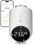 Beok Tête Thermostatique Connectée et Intelligente,Vanne Thermostatique Radiateur WiFi,Programmable Thermostat Radiateur Compatible avec Tuya/Smart Life APP,Alexa/Google Home