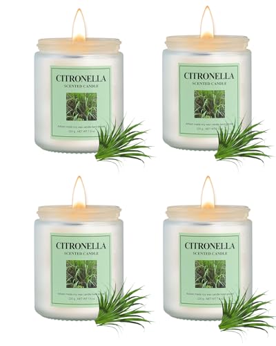 Gitrang AC-XM-4 Pack Citronella Candle Set, 30 Oz 200 Hour Home Aromatherapy Jar Candles cover