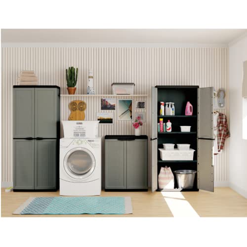 Kis Kunststoffschrank Jolly niedrig, 1 Stück, dunkelgrau/schwarz, 9733000 0444 01