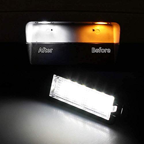 Moforkit Led License Plate Light Lamp Assembly For 2015-2019 Dodge Charger Challenger Chrysler 300 Pacifica Jeep Compass 6000K Dimond White, Pack Of 1 #TOP2