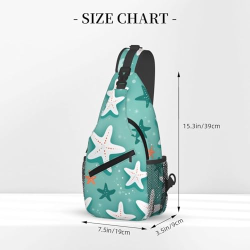 Bolso bandolera Sling con diseño de estrella de mar miniatura 3