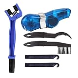 Kit de limpieza de cadena de bicicletas, práctico cepillo de cadena para bicicletas, herramienta de limpieza compacta ideal para la mayoría de bicicletas, elimina eficazmente la suciedad y la mugre
