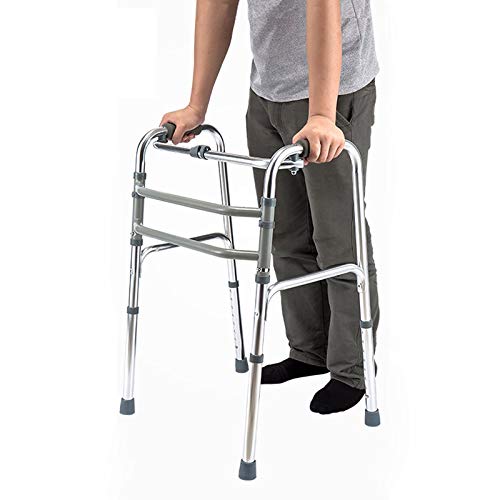 Andador para Personas Mayores, Regulable En Altura Sin Ruedas, Andador Plegable Y Ligero De Aluminio para Ancianos Y Adultos