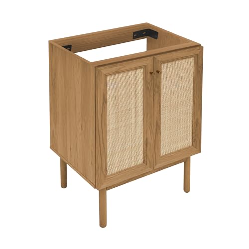 Image of Classe 24 inch Bathroom Vanity in Oak Cabinet Only Bath Sink Cabinet Sink Included
