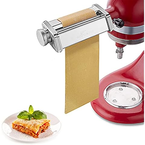 Kitchen Pasta Roller Attachment for Kitchenaid Stand Mixer,Stainless Steel by Gvode Cover