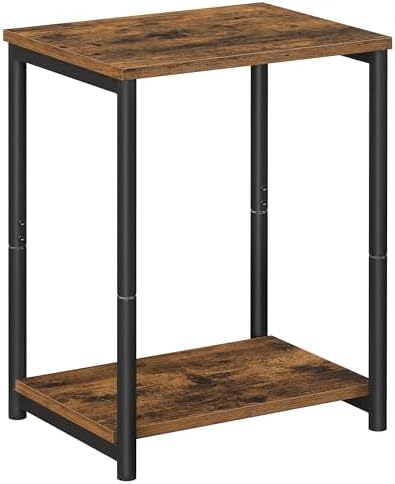 Tavolino Con Multipresa USB - 2 Prese AC, 2 Porte USB, Nero, 30x34x58cm, Per Soggiorno O Camera - Foto 11