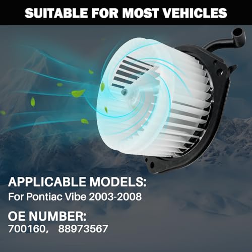 Image of 700160 AC Heater Blower Motor Fan Assembly Fit for Pontiac Vibe 2003 2004 2005 2006 2007 2008 88973567