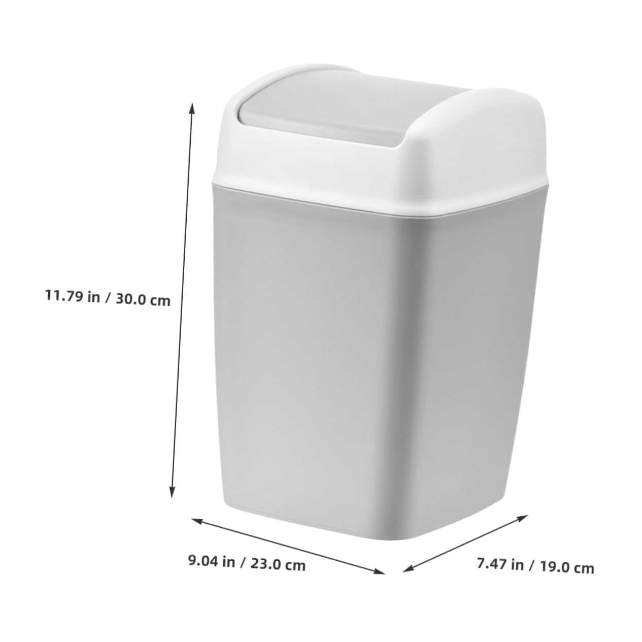 PRETYZOOM Portable Trash Can with Swing Lid Capacity Garbage Bin for Home Office Kitchen and Bathroom Use Versatile Waste Basket for Cleaner Living Spaces