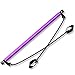 Aigrun Portable Pilates Bar Bande de résistance Yoga Pilates Stick Home Gym Yoga Exercise Rope Fitness Bar avec 2 Sangles de Pied Stretch Stick-Purple