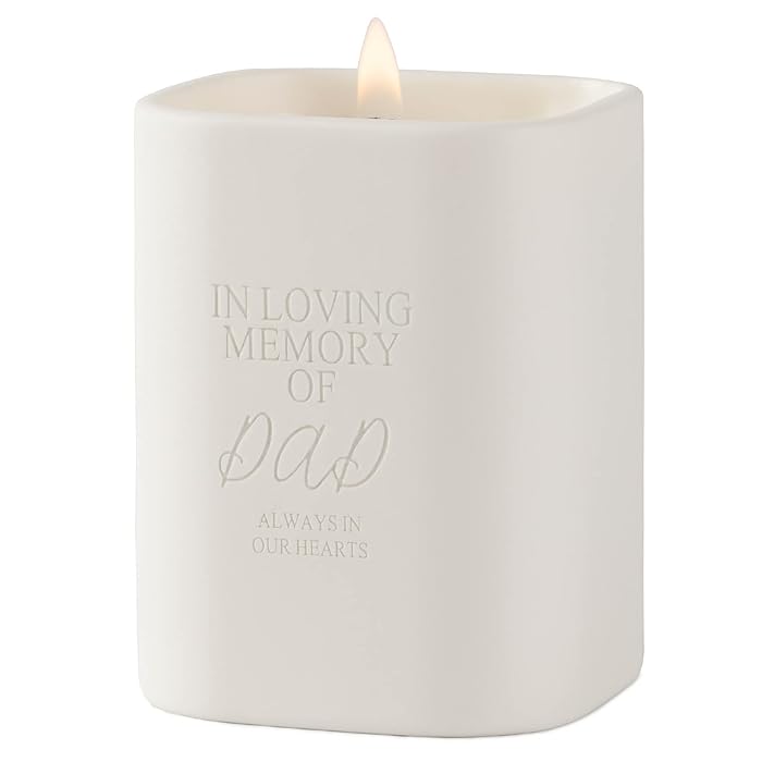 Buy LukieJac Ceramic Memorial Candle Gifts for Loss of Father Sympathy