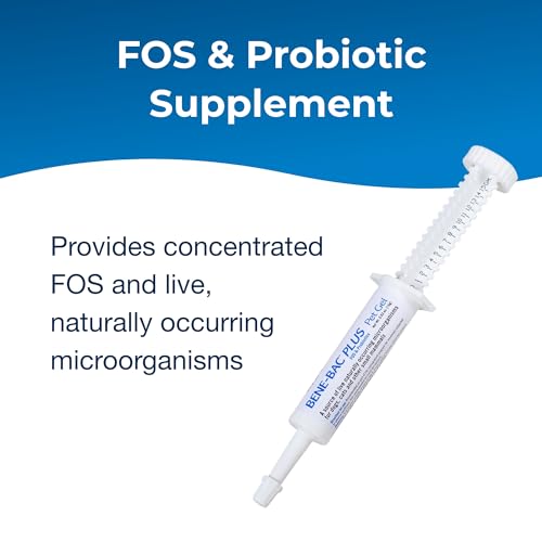 Image of PetAg Bene-Bac Plus Pet Gel - 15 g Syringe - FOS & Probiotics for Dogs, Cats, Exotic & Wildlife Mammals