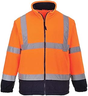 Portwest Hi-Vis Two Tone Fleece, Size: XXXL, Colour: Orange/Navy, F301ONRXXXL
