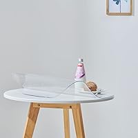 Vista 4 de Protector de mesa redonda transparente de 10 pulgadas, protector de escritorio de plástico de 1,5 mm de grosor, protector de mesa de PVC impermeable