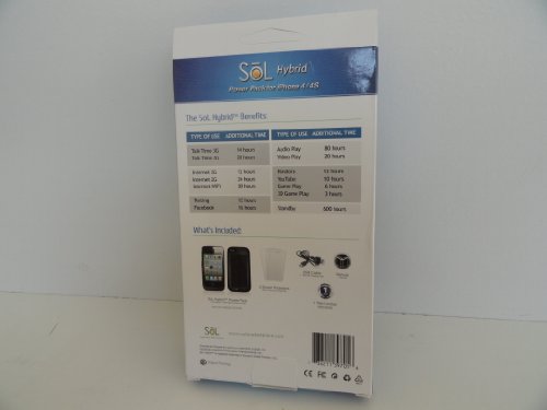 Sol Hybrid Usb Powered Solar Panel Power Pack For Iphone 4/4S - Increase Your Iphone's Battery Life By 300% Or More! #TOP1