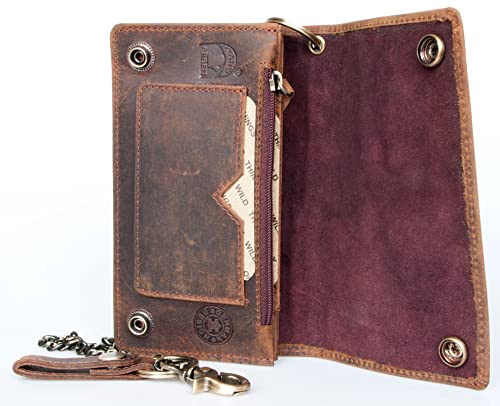 Trucker's Genuine Leather Wallet With A Truck Whole Made Of Durable Cowhide With A Chain 17.7 inches3