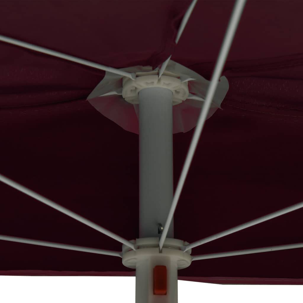 vidaXL Ombrellone Semicircolare da Giardino e Palo 180x90cm Diversi Colori