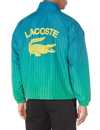 Image of Lacoste Men's Monogram Print Ombre Effect Sportsuit Jacket
