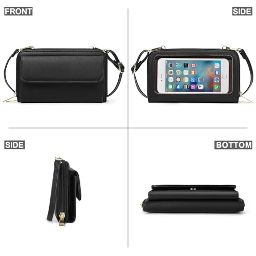 Image of GOIACII Phone Purse Crossbody Bags for Women Small Travel Wallet Touch Screen RFID Blocking