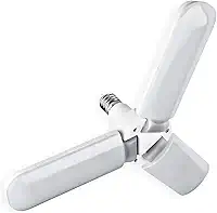 Lâmpada LED Articulada 3 Pétalas, Branco Frio 6500K, 45W, Bivolt, Base E27, 5000lm, Ajustável, 24x9cm, Para Casa e Ambientes Internos
