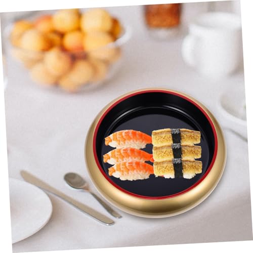 Plato redondo de plástico para sushi Toyvian miniatura 5