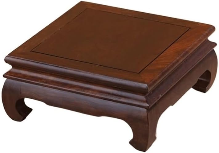 Bonsai Pedestal Vase Pedestal Stands Solid Wood Base Vase Bonsai Buddha Base Crafts Ornaments Wooden Bracket Planter Stand Plant Holder