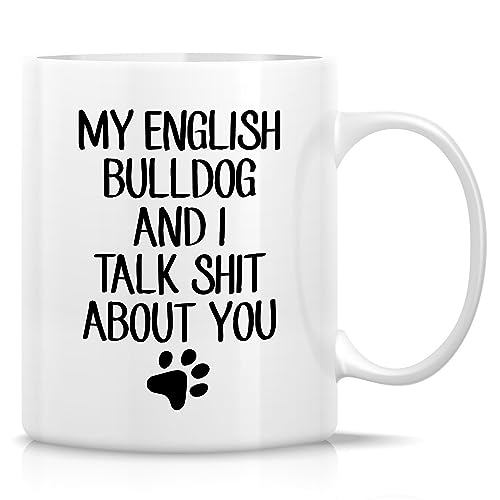 Retreez Funny English Bulldog Mom Dad English Bulldog Owner Gift Coffee Mug