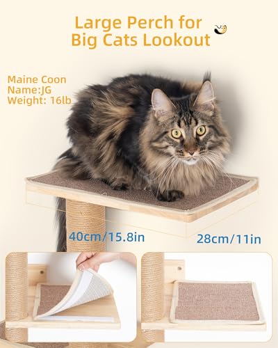 Árbol para gatos montado en pared de 80 pulgadas miniatura 3