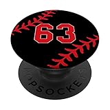 Este regalo de monograma de número de béisbol cuenta con rayas rojas, fondo negro con texto rojo y es un gran regalo de mamá, papá, abuelos o padres de un jugador de béisbol. El número hace de este un regalo más personalizado