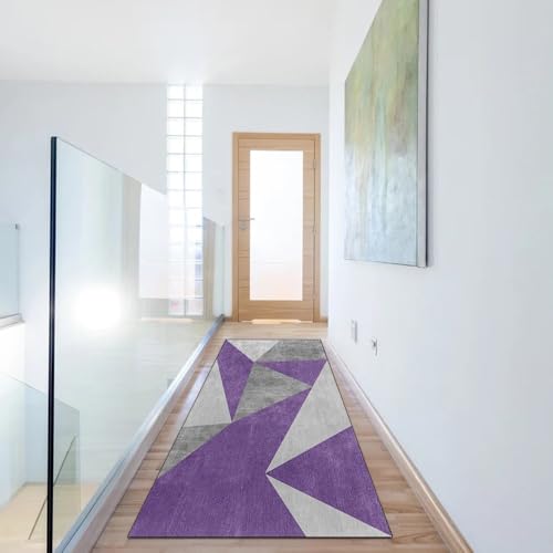 Alfombra de cocina morada para transformar tu pasillo en un espacio acogedor 6