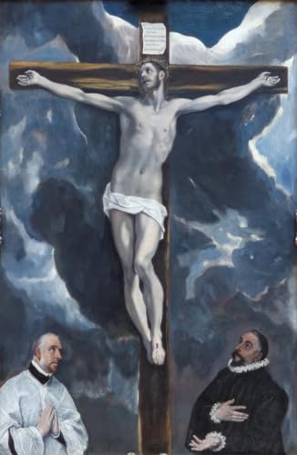 Le Christ en croix El Greco graffiti poster mural salon vibrant d'émotion