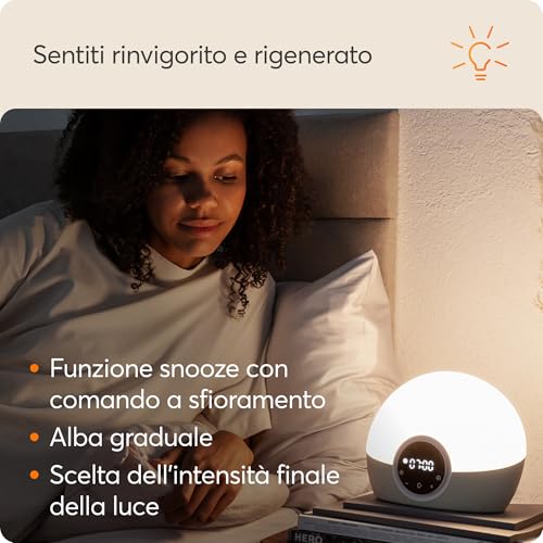 Lumie Bodyclock Spark 100 – Sveglia con luce tramonto — immagine 4 di 16