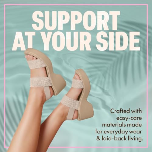 Image of Skechers Women's Cali Day | Luxe Foam Cushioned Footbed, Stretchy Knit Upper, Slingback Strap, Wedge Platform, Vegan