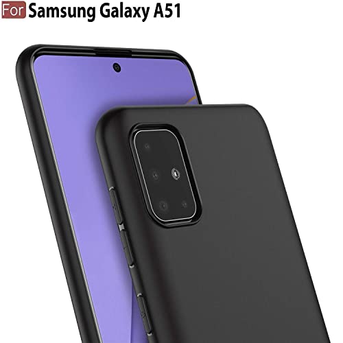 Image of Mobile Back Cover Case for Samsung Galaxy A51, Sm-A515F /Dsn, Sm-A515F /Ds, Sm-A515F /Dst, Sm-A515F /Dsm (Silicone Case|CameraProtection|Black SC1510)