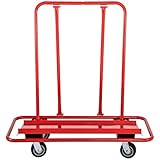 VEVOR Drywall Cart, 45.3' L × 21.7' W × 31.5' H Drywall Sheet Carts with 2200 LBS/1 Ton Load Capacity, Heavy Duty Plasterboard Trolley with Four 5' Wheels, Service Dolly for Handling Sheetrock Sheet