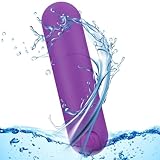 Kverg Handheld Electric Back Massager - Mini Waterproof&Rechargeable Handheld Deep Tissue Neck Purple