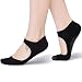 Women's Yoga Grip Socks for Barre Pilates Ballet Dance Low Cut Socks Non Slip Skid Cotton Ankle Sport Toe Shoes One Size 5-10