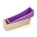 Voulosimi Soap molds kit-2 Pcs 42 oz Loaf Flexible Rectangular Silicone Soap Mold with Wood Box, 100 Pcs 6 x 6 inch Shrink Wrap Bags