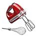 KitchenAid KHM7210ER 7-Speed Digital Hand Mixer with Turbo Beater II Accessories and Pro Whisk - Empire Red