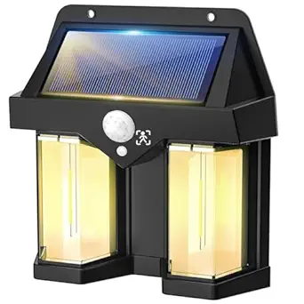SYGNIUS IP65 Waterproof New Solar Wall Lamp with 3 Modes Solar Solar Tungsten Wall Light(Double - Light, 1)