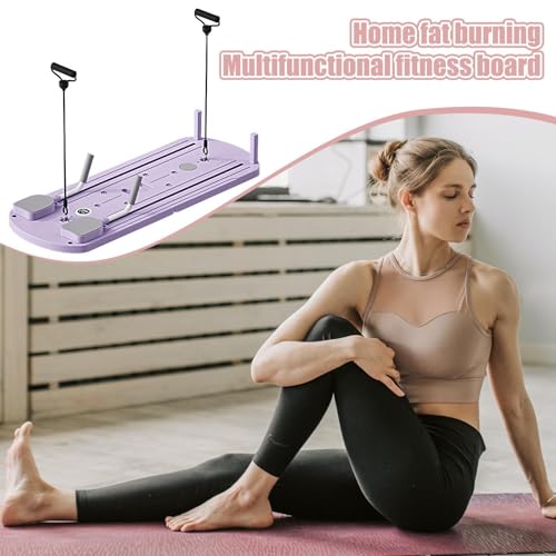 Reformer Pilates de Maison avec Rouleau Abdominal Intégré Multi-usage